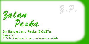 zalan peska business card